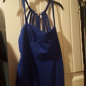 Royal blue dress very sleak